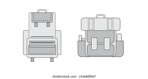two very simple, unique and cool bag vector designs