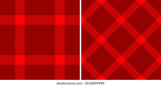 Two vibrant red plaid patterns, one classic and one diagonal, offer versatile design options.  Perfect for backgrounds, textiles, or website elements.