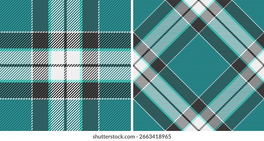 Dos vibrantes patrones de cuadros azules y blancos.  Perfecto para el diseño textil, la moda, los fondos de Sitio web o el papel de regalo.