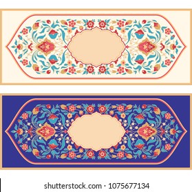 Two vintage floral backgrounds in oriental style