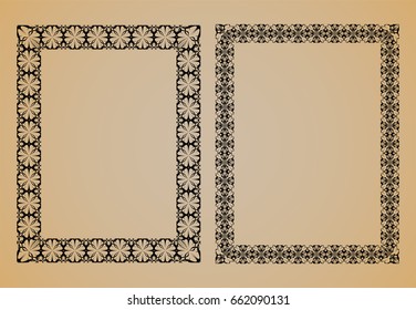 two vintage frame for design