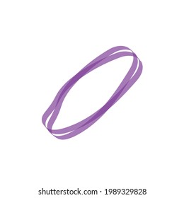 Two Violet Rubber Band Icon Vector Illustration