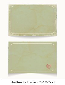 Two visit cards with place for text.Vintage style. Vector illustration.