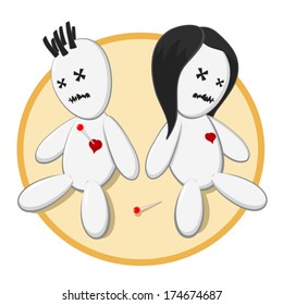 Two voodoo dolls