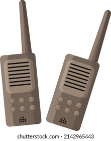 Two walkie talkies, illustration, vector on a white background.