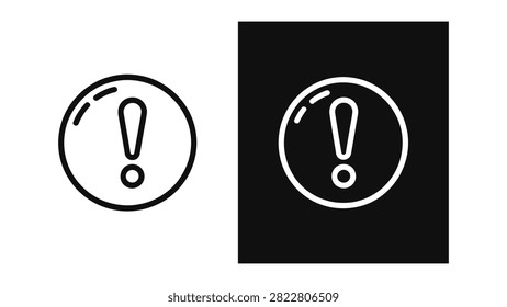 Two warning symbols one on white background another on dark square