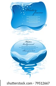Two water backgrounds. (vector illustration)
