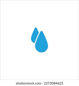 Icono vectorial de dos gotas de agua o sangre. Símbolo de halcón líquido. Ilustración vectorial de material aislada en fondo blanco.