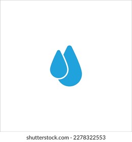 Icono vectorial de dos gotas de agua o sangre. Símbolo de halcón líquido. Ilustración vectorial de material aislada en fondo blanco.