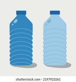 Two Water Bottles Drawing Vector Art.