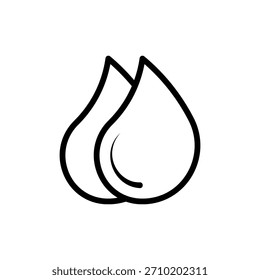 Ilustração vetorial de ícone de linha de gota de água, eps10.