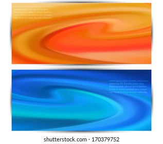 two wave soft pastel  abstract  backgrounds  with text for design with gradients mesh  lines vector illustration eps 10