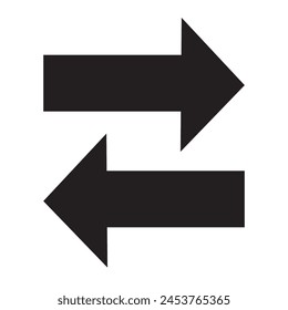 two way arrow icon design on white background design eps 10