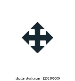 two way arrow icon logo template