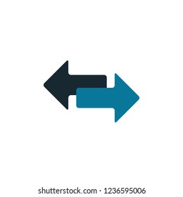 two way arrow icon logo template