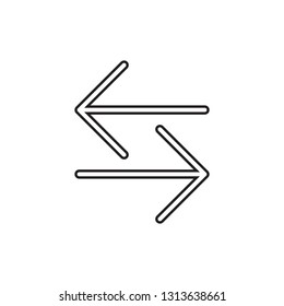 two way arrow icon vector