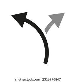 Two way arrow symbol, arrow icon. Vector illustration. stock image.