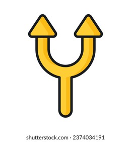 Two way arrow vector design isolated on white background