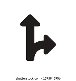 Two way arrow vector symbol isolated on white background