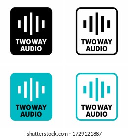 "Two way audio" communication system information sign