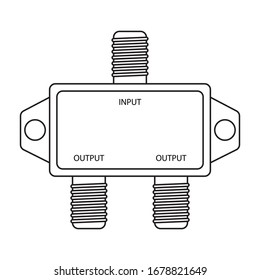 Two Way Coaxial Cable Splitter