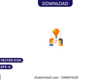 Two way communication icon in trendy flat style isolated on white background vector illustration