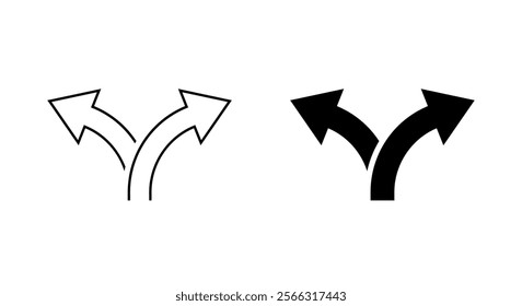 Two way direction arrow icon. Double arrows sign symbol