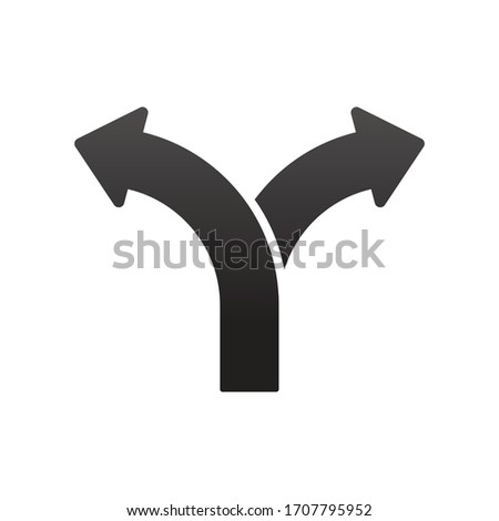 Two way direction arrows vector illustration.