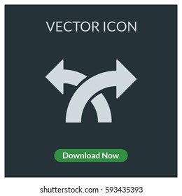 Two way direction vector icon