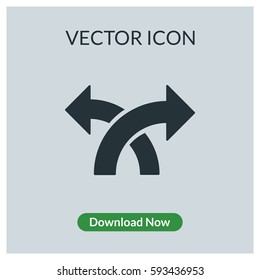 Two way direction vector icon