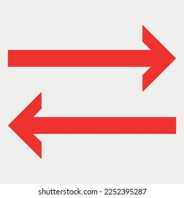 Two way Directional Arrow vector illustration