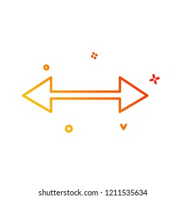 Two way icon design vector