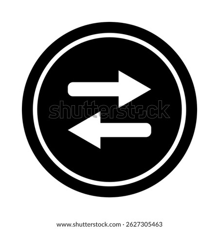 Two way icon Glyph Icon Design For Personal And Commercial Use