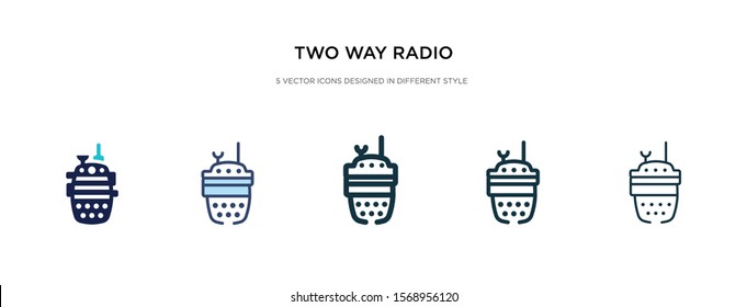 two way radio icon in different style vector illustration. two colored and black two way radio vector icons designed in filled, outline, line and stroke style can be used for web, mobile, ui