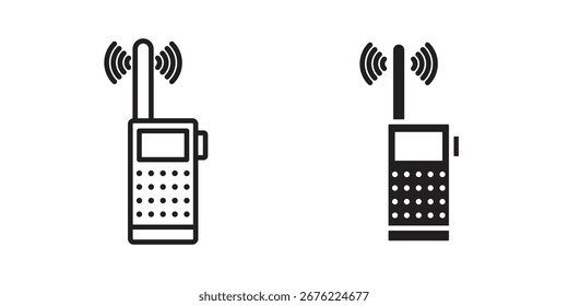 Two way radio icon symbol for your web designs. Icon logo, app, UI.