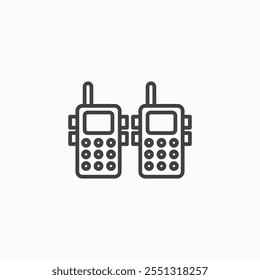 Ilustração vetorial de ícone de rádio bidirecional. EPS10
