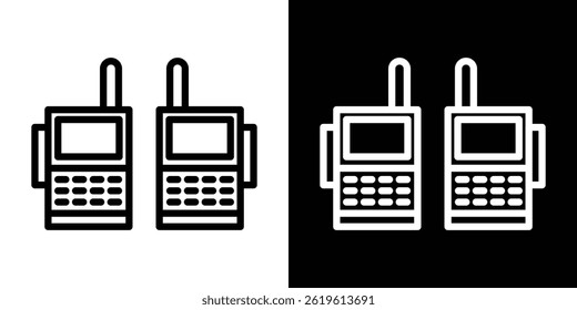 Two way radio icon Vector symbol in trendy flat style
