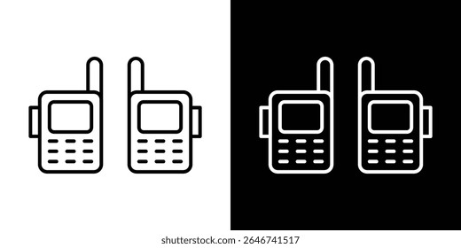 Two way radio icon vector simple element illustration editable