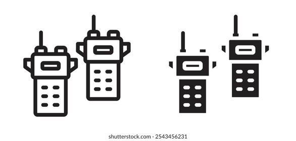 Icono de Vector de radio bidireccional en negro.