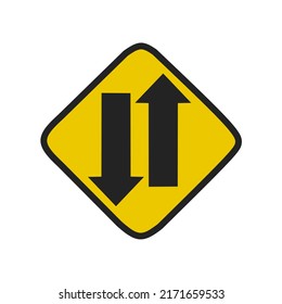 Two Way Road Sign Design Trendy Stock Vector (Royalty Free) 2171659533 ...