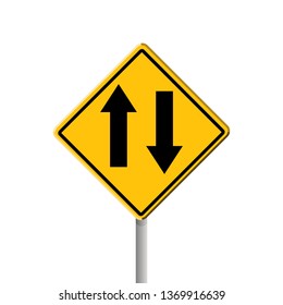 Two Way Street Road Sign Stock Vector (Royalty Free) 1369916639 ...