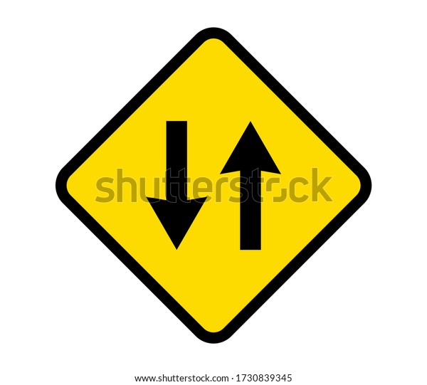 Two Way Street Sign Two Way Stock Vector (royalty Free) 1730839345 