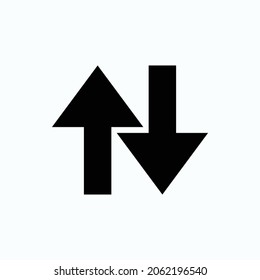 Two Way Traffic Icon. Up Down Arrow Symbol  - Vector. 