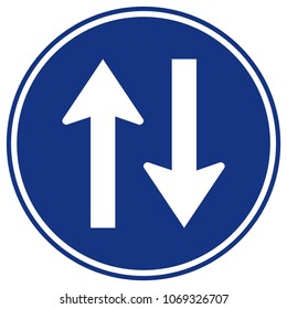 two way traffic sign