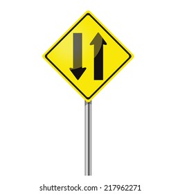 Two way traffic sign