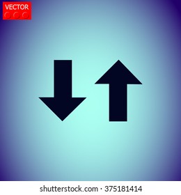 Two way traffic sign vector icon.