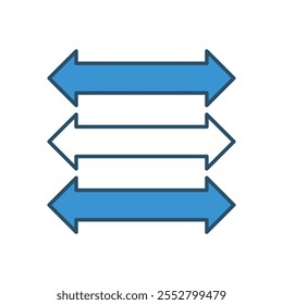 Icono de Vector de dos maneras ilustración de stock