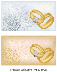 Two wedding banners, vector illustration