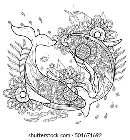 675 Adult coloring book whale Images, Stock Photos & Vectors | Shutterstock