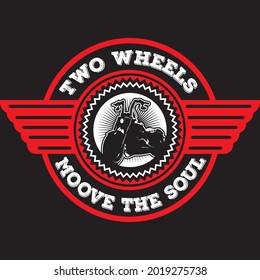 Two wheel move the soul, Design vector file